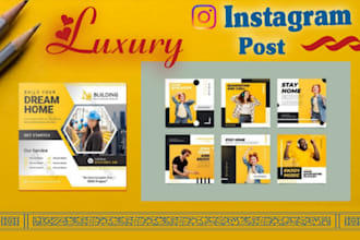 luxury instagram post, or flyer on canva
