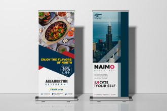design roll up banner, retractable banner, pull up, or signage