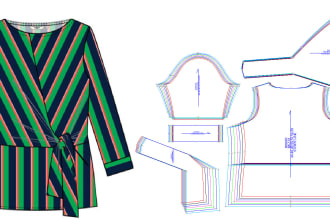 make sewing pattern and grading for garments