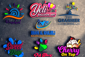 design school, education, health, childcare, business logo, and truck design