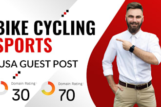 publish bike cycling sports article with USA guest post backlink