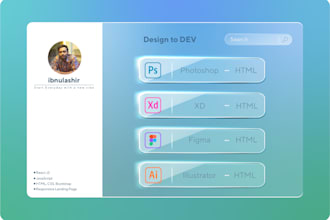 convert psd to html front end web custom website development