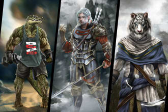 draw high quality 2d character designs and concept art