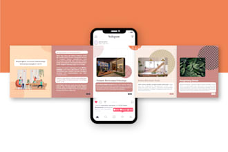 create premium quality instagram carousal for you