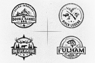 do vintage, outdoor, adventure, badge, emblem logo and t shirt design