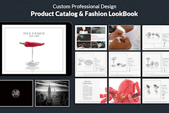 design professional product catalog and fashion lookbook design