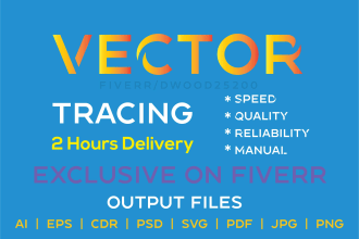 recreate your logo or image to vector tracing within 2 hours