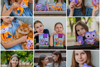 shoot product photography or video with child model kid for amazon listing