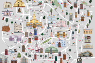 make a custom map of any country, city, or place