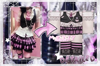 make custom high quality detailed roblox clothing for you