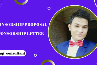 develop sponsorship proposal or sponsorship letter