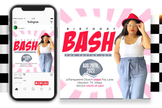 design a stunning birthday bash, church, event flyers