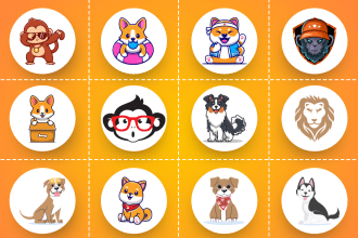 create design meme crypto, cryptocurrency animal logo for token coins in 2 hours
