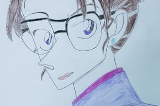 draw the perfct anime picture or character, and do voice over in arabic