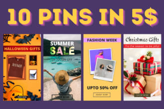 create creative and amazing pinterest pin images for you