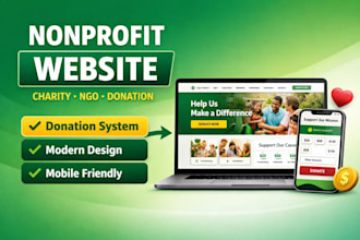 create nonprofit website, charity ngo website, donation website in wordpress