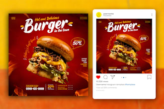 design food menu, flyer, poster and instagram ads