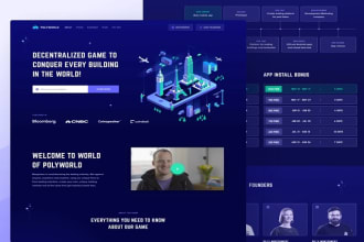 create a custom ico landing page crypto website ico white paper design