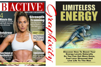 design a beautiful book cover and magazine cover