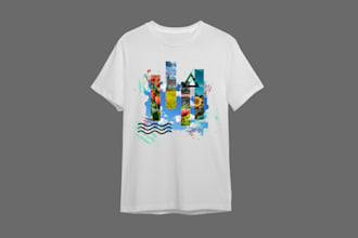 make animated t shirts designs, portraits digital prints, logo design, stickers