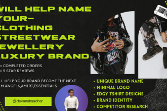 create names and logo for your streetwear clothing brand