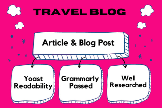 write tourism and SEO optimized travel blog content