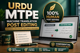 provide urdu machine translation post editing mtpe services