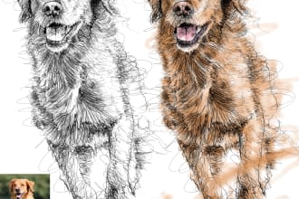 draw your animals and pets in my scribble art style
