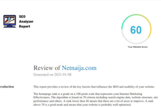 analyze and create an in depth killer SEO report to get better ran in google