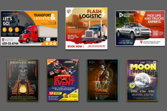 design modern canva flyer, event, sports, medical, tax, dispatch flyer