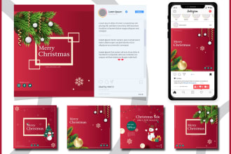 do attractive christmas cards, social media posts or flyers