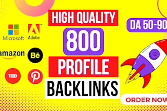 create 500 high da SEO profile backlinks manually