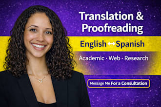 translate english spanish and proofread SEO and academic texts