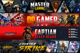 creative banner design for facebook, or twitch, or youtube