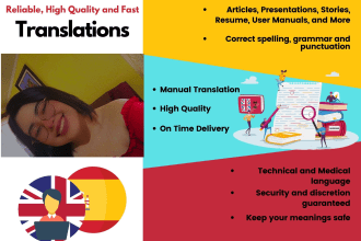 manually translate from spanish to english and vice versa