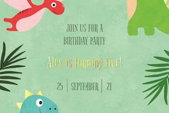 do custom invitation card designing for birthdays and other occasions