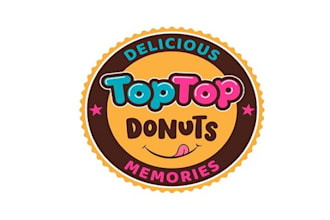 design a trend logo for a cool dontuts franchise concept from cologne