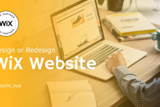 design wix website or redesign wix website or wix ecommerce