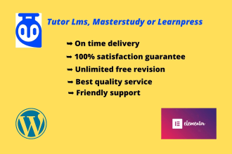 create lms website with masterstudy, tutor, learnpress