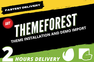 do themeforest wordpress theme installation and import demo