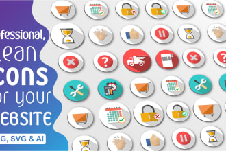 create custom flat icons for website and apps