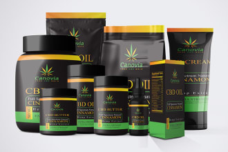 create cannabis, cbd product label, and packaging