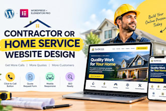 design a contractor and home services website in wordpress