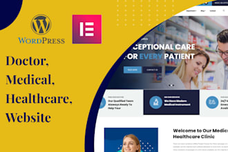 design doctor medical and  healthcare website on wordpress