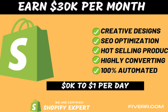 do shopify website design, drophipping store, shopify store