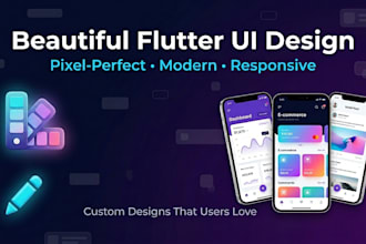 design and develop a beautiful flutter app UI UX