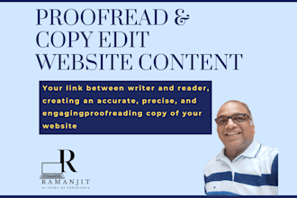 proofread and copy edit your website content