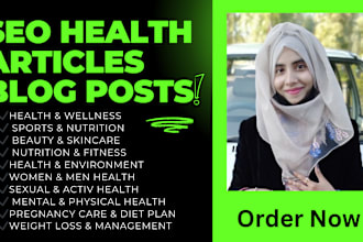 write 2k words health food and fitness SEO articles blogs