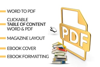 create a pdf with clickable table of content