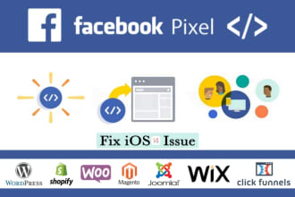 set up or fix facebook pixel, events, ios 14 update, domain verify